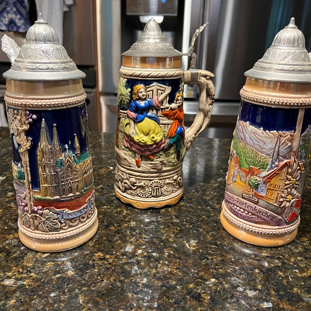 Set of 3 vintage Beer steins